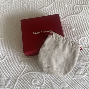 Salvatore Ferragamo Red Jewelry Box & Pouch